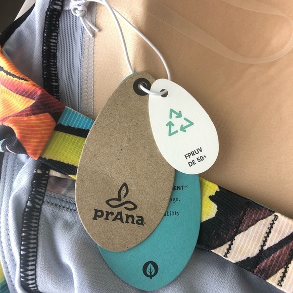 PRANA NWT LEOLANI SWIMSUIT BLACK LA FLORA SMALL - Picture 7 of 11